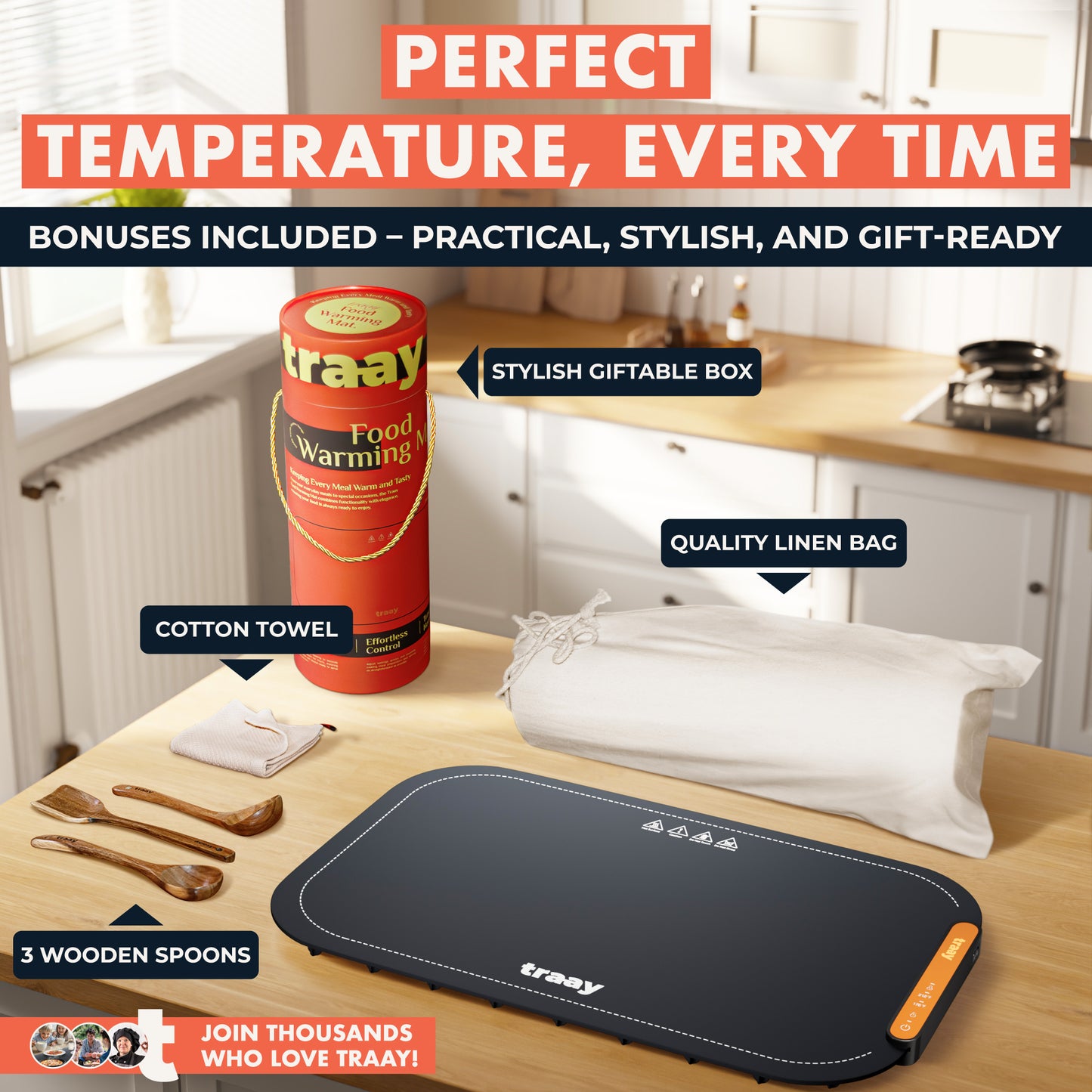 TRAAY Food Warming Mat