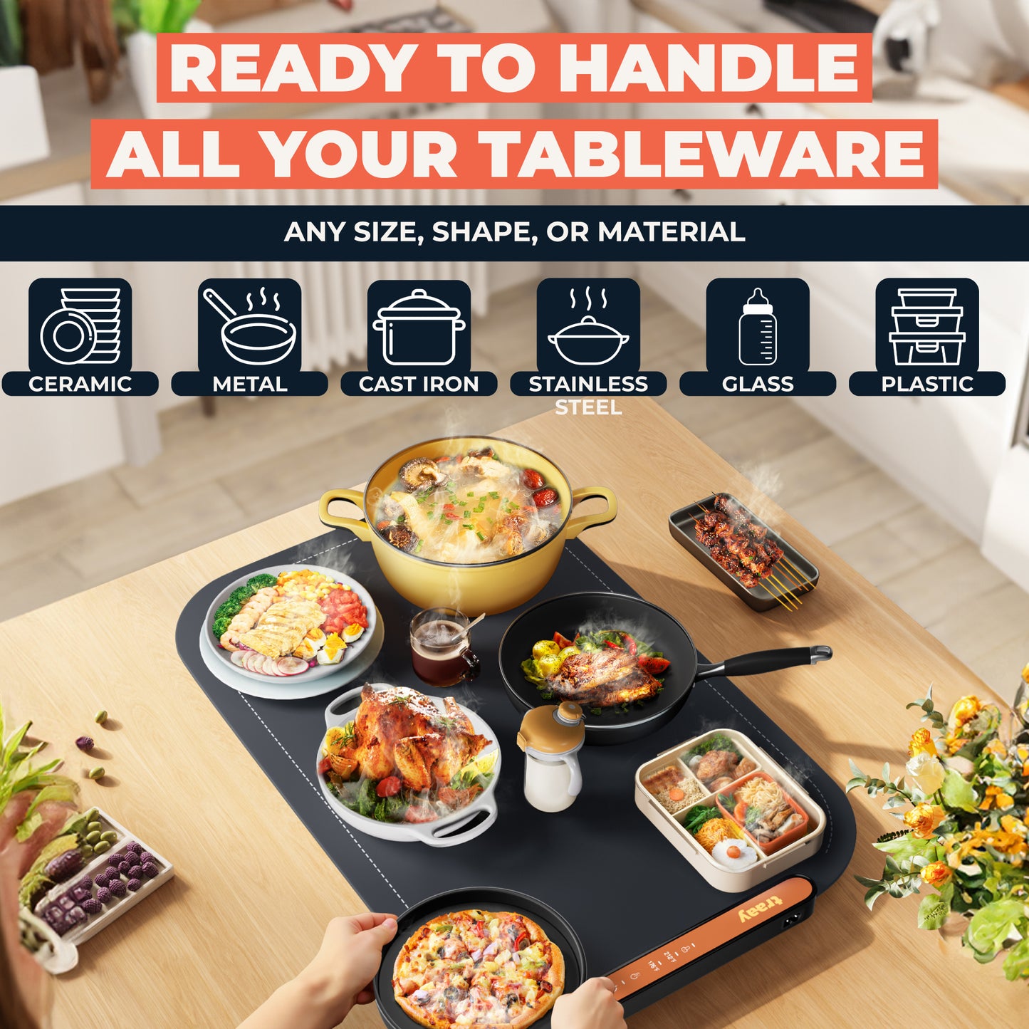 TRAAY Food Warming Mat